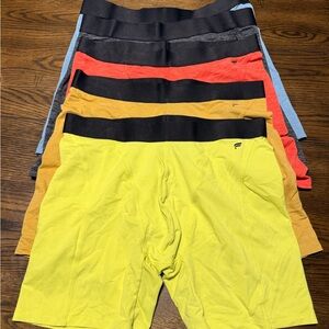 Fabletics Men's Boxer Briefs in Yellow, Orange, and Blue
